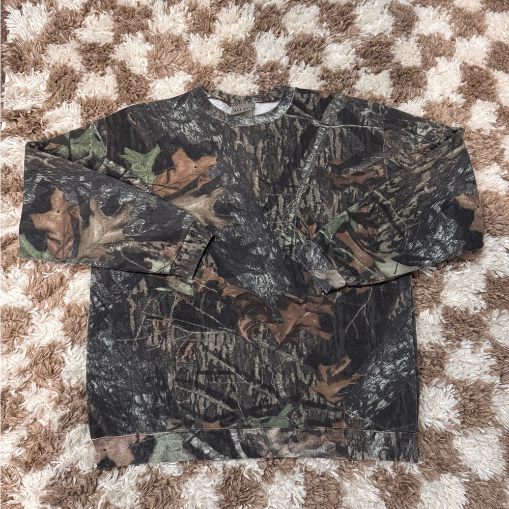 Vintage Y2K Realtree Camo Crewneck Sweatshirt XL Oversized Outdoor Streetwear